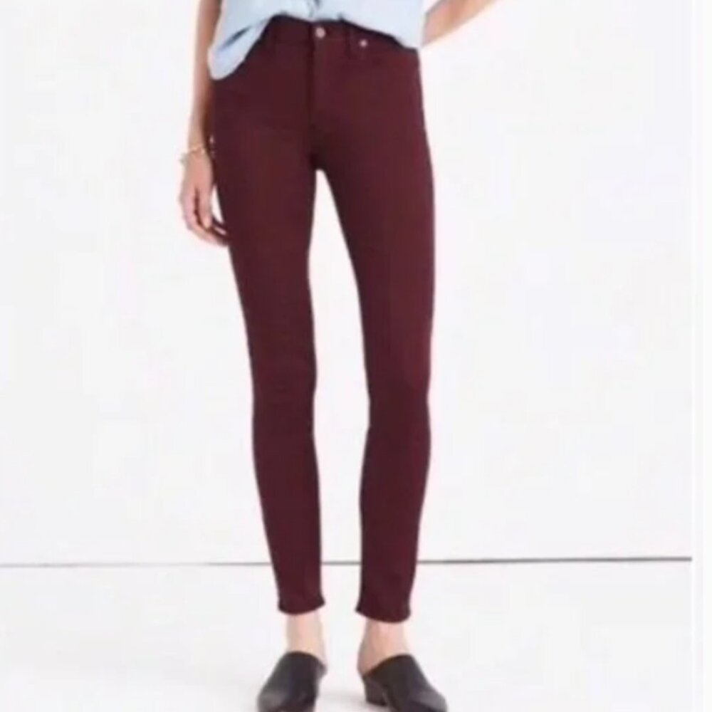 Madewell Maroon Red Skinny Skinny Pants